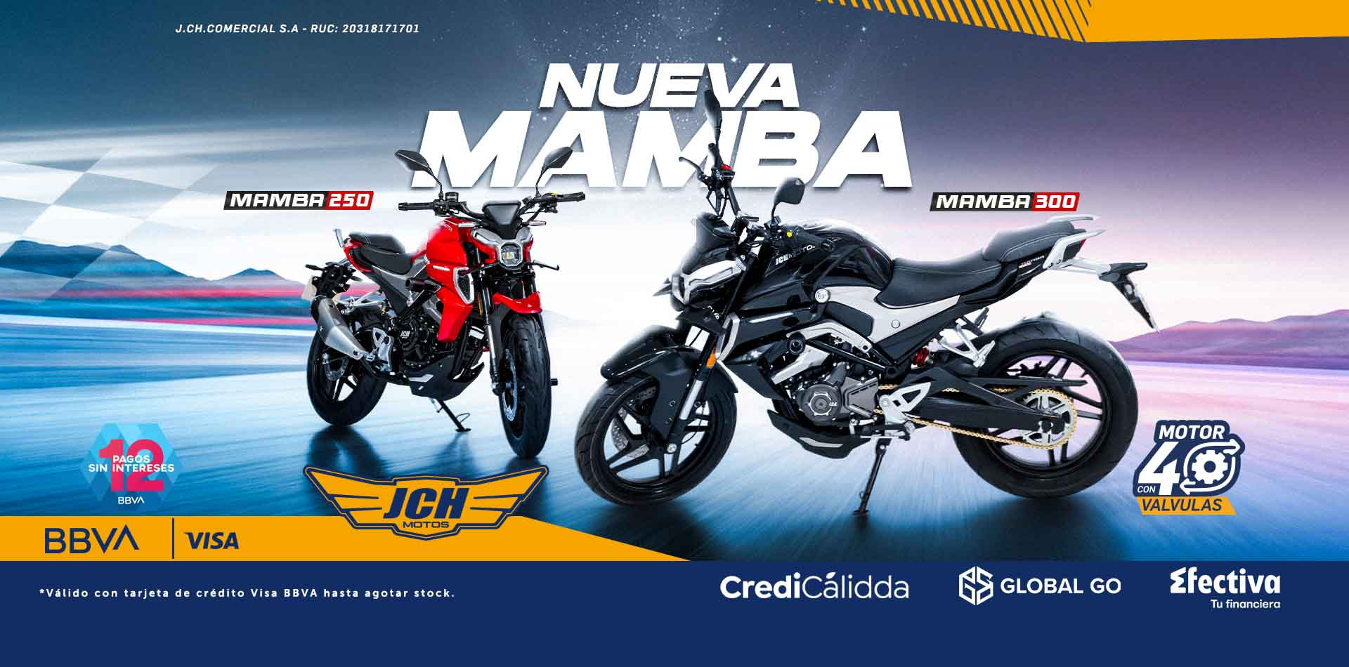 Banner  desktop NUEVA MAMBA 250 Y MAMBA 300