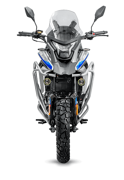 Moto Todo Terreno NEW GS 250 posición frontal