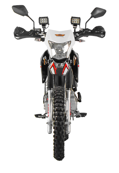 Moto Todo Terreno Fox 200 de posicion frontal