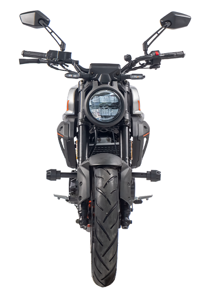 Moto pistera XDRIVE 250 de posición frontal