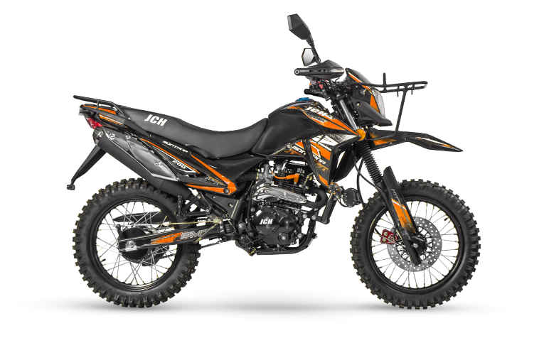 Moto todo terreno MONTANA 200 naranja con negro