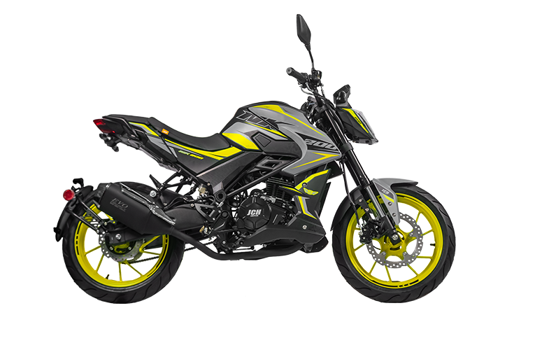 Moto Urbana NK 200 negro con amarillo