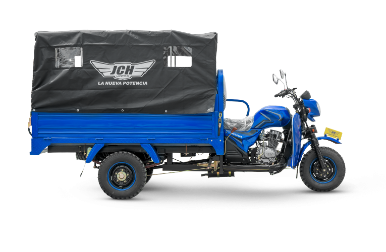 Moto carguero JCH 250E de color azul