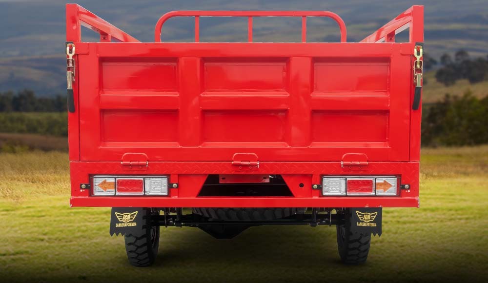 Moto carguero JCH 250A parte posterior