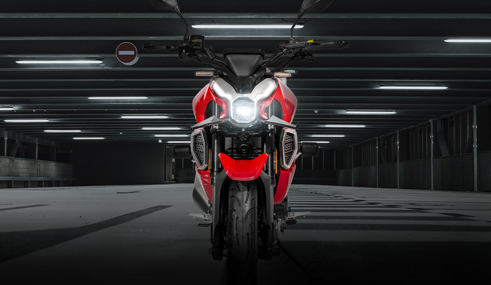 Moto urbana mamba 250 parte frontal