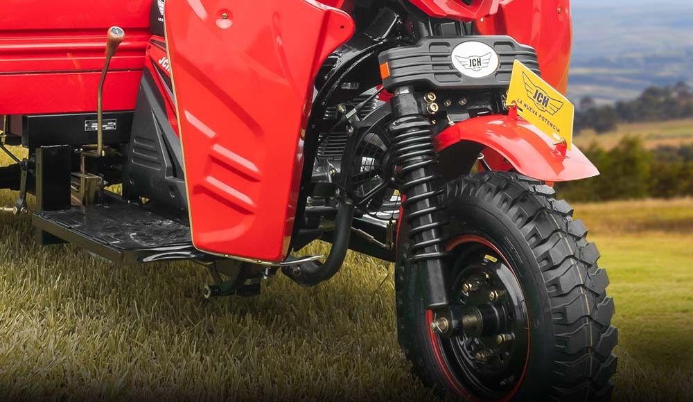 Moto carguero JCH 250E parte delantero