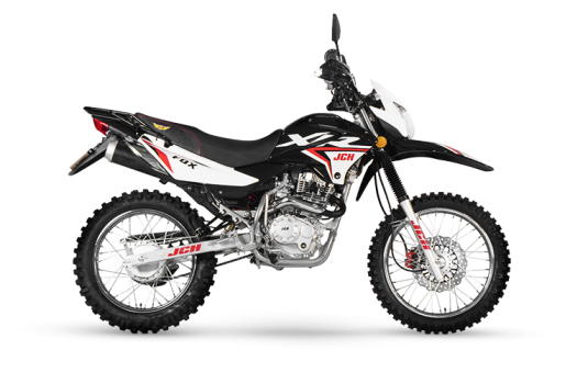 Moto Todo Terreno Fox 200 de color negro con rojo